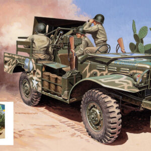 Modellino model kit di montaggio Italeri GUN MOTOR CARRIAGE 37 mm M6 1:35 modellismo