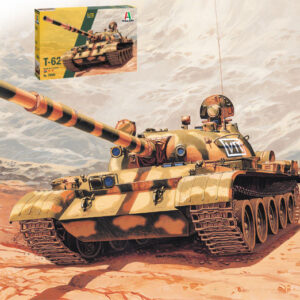 Modellino da costruire carri armati Italeri T 62 RUSSIAN MAIN BATTLE TANK KIT 1:72