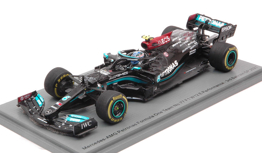 Modellino auto formula 1 F1 scala 1:43 Spark MERCEDES W12 BOTTAS 2021  BAHRAIN GP