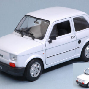 Modellino auto scala 1:24 Welly FIAT 126 diecast modellismo bianco collezione