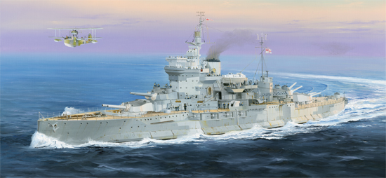Modellino nave da guerra da costruire model kit di montaggio HMS WARSPITE 1:350