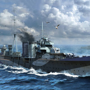 Modellino nave da guerra da costruire model kit di montaggio COLOMBO scala 1:350