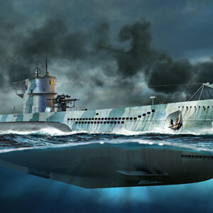 Modellino da costruire kit di montaggio SOMMERGIBILE U-BOAT TYPE VII-C scala 1:144