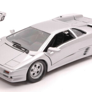 Modellino auto scala 1:24 LAMBORGHINI DIABLO 1995 SILVER diecast modellismo