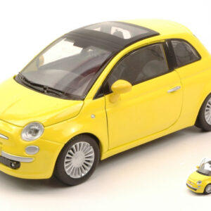 Modellino auto scala 1:24 FIAT 500 giallo diecast modellismo statico collezione
