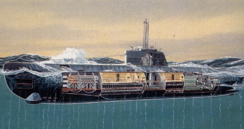 Modellino nave da montare model kit di montaggio Revell  U-BOAT GERMAN SUBMARINE XXI TYPE 2540 KIT 1:144