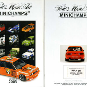 Modellino auto book booklet Minichamps  CATALOGO MINICHAMPS 2003 EDITION 1 PAG.187 modellismo collezione