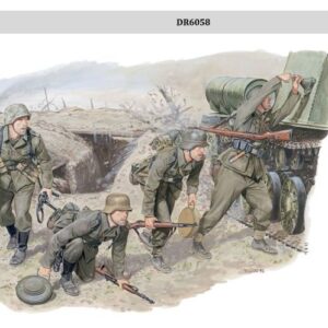 Modellino figure militari kit montaggio soldati GERMAN PANZERJAGER 1:35 modellismo collezione