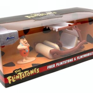 Modellino auto scala 1:32 THE FLINTSTONE FAMILY CAR + FIGURE modellismo collezione