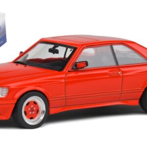 Modellino auto scala 1:43 Solido MERCEDES 560 SEC AMG WIDE BODY 1990 SIGNAL RED diecast modellismo statico