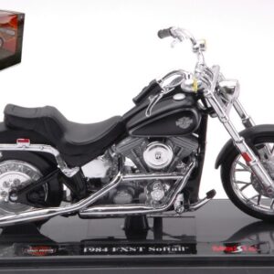 Modellino moto Maisto HARLEY DAVIDSON FXST SOFTAIL 1984 BLACK motor bike diecast