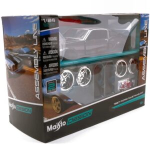 Modellino auto da montare model kit di montaggio Maisto  FORD MUSTANG GT 1967 BLACK KIT 1:24 modellismo collezione