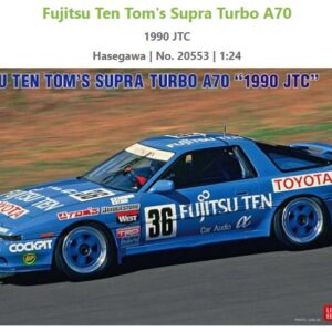 Modellino auto model kit di montaggio Hasegawa  FUJITSU TEN TOM'S SUPRA TURBO A70 1990 JTC KIT 1:24 modellismo statico collezione