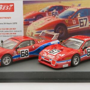 Modellino auto scala 1:43 Best Model  FERRARI 512 BB LM N.67+68 24 H DAYTONA 1979 Ed.Lim.PCS 78 racing modellismo statico