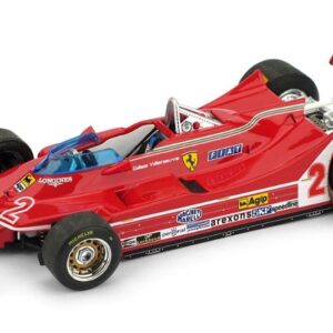Modellino auto formula 1 F1 scala 1:43 Brumm  FERRARI 312 T5 GILLES VILLENEUVE 1980 N.2 BRAZIL GP modellismo statico collezione
