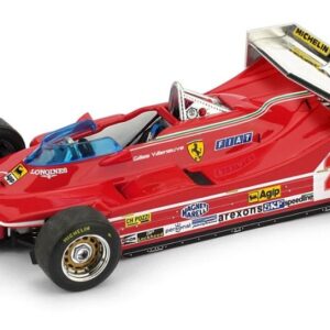 Modellino auto formula 1 F1 scala 1:43 Brumm  FERRARI 312 T5 GILLES VILLENEUVE 1980 N.2 5th MONACO GP modellismo statico collezione