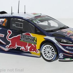 Modellino auto rally scala 1:24 Ixo Model  FORD FIESTA WRC N.2 RED BULL RALLY MONTE CARLO  EVANS BARRITT rallye modellismo statico