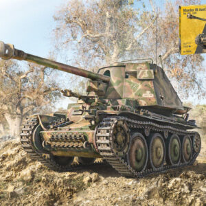 Modellino model kit di montaggio carri armati tank Italeri Sd.Kfz 138 MARDER III Ausf.H KIT 1:35 modellismo statico collezione