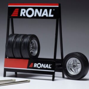 Modellino auto Ixo Model SET 4 GOMME WHEELS RONAL X PACK SILVER scala 1:18 modellismo
