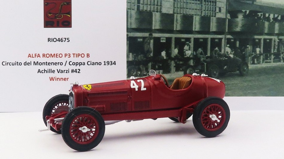 Modellino auto scala 1:43 Rio ALFA ROMEO P3 TIPO B N.42