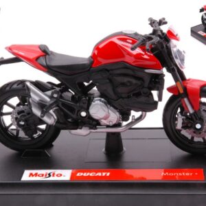Modellino vespa collezione scala 1:18 Maisto DUCATI MONSTER + 2021 RED modellismo statico motor bike