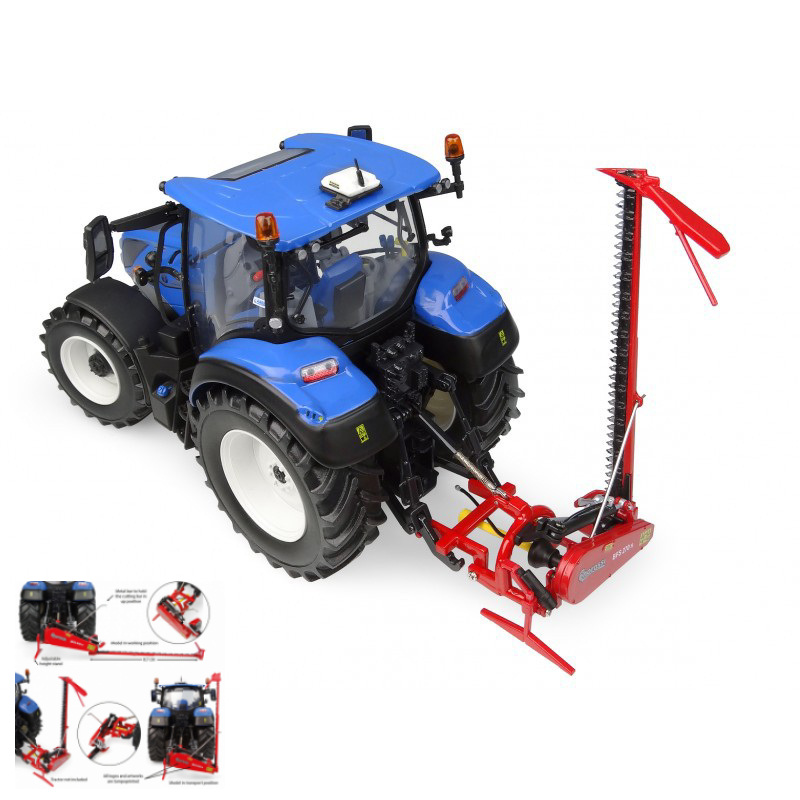 Modellino mezzi agricoli trattore Universal Hobbies  BARRA FALCIANTE ENOROSSI BFS 270H 1:32 diecast modellismo statico