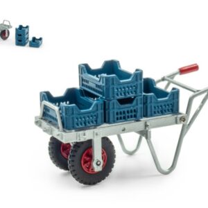 Modellino mezzi agricoli trattore Universal Hobbies  CARRIOLA C4 CASSETTE 1:32 diecast modellismo statico