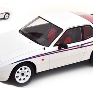 Modellino auto scala 1:18 PORSCHE 924 MARTINI 1985 WHITE diecast modellismo statico