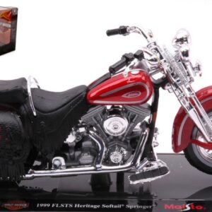 Modellino moto scala 1:18 Maisto  HARLEY DAVIDSON FLSTS HERITAGE SOFTAIL SPRINGER 1999 AMARANT motor bike diecast