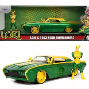 Modellino auto film Jada FORD THUNDERBIRD 1963 MARVEL LOKI 1:24 movie modellismo statico