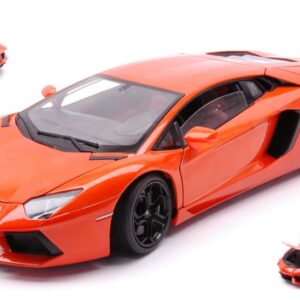 Modellino auto scala 1:18 Welly  LAMBORGHINI AVENTADOR LP700 2011 ORANGE diecast modellismo statico