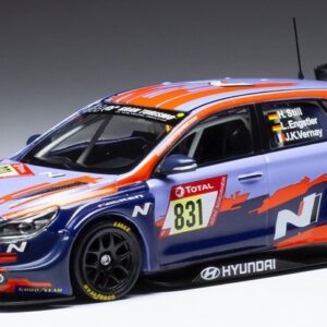 Modellino auto scala 1:43 Ixo Model  HYUNDAI ELANTRA N TCR N.831 24H NURB.202NGSTLERSTILLVERNAY racing modellismo statico