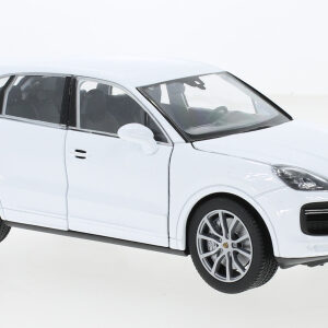Modellino auto scala 1:24 PORSCHE CAYENNE TURBO WHITE diecast modellismo statico