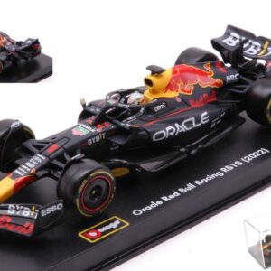 Modellino auto formula 1 F1 scala 1:43 Burago  RED BULL RB18 N.1 MAX VERSTAPPEN 2022 SIGNATURE WHELMET modellismo statico collezione