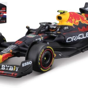 Modellino auto formula 1 F1 scala 1:43 Burago  RED BULL RB18 N.11 SERGIO PEREZ 2022 SIGNATURE WHELMET modellismo statico collezione