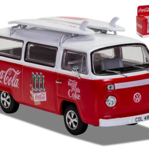 Modellino auto bus Corgi scala 1:43 COCA COLA VW TYPE 2 WINDOW CAMPER SURF VAN modellismo statico collezione