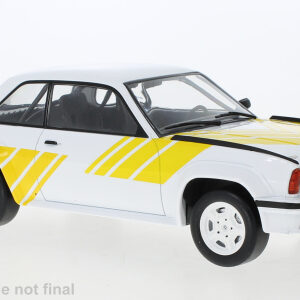 Modellino auto scala 1:18 Ixo OPEL ASCONA B 400 1982 WHITEYELLOW diecast modellismo statico
