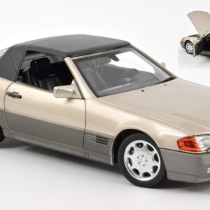 Modellino auto scala 1:18 Norev  MERCEDES 500 SL 1989 SMOKE SILVER diecast modellismo statico