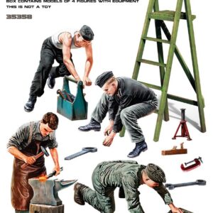 Modellino soldati model kit modellismo diorami Miniart  GERMAN REPAIR CREW KIT 1:35 modellismo statico collezione