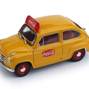 Modellino auto scala 1:43 Brumm  FIAT 600 1a SERIE 1960 COCA COLA diecast modellismo statico