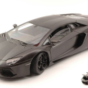 Modellino auto scala 1:18 Welly  LAMBORGHINI AVENTADOR LP700-4 2011 BLACK diecast modellismo statico