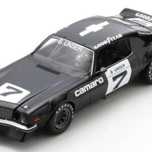 Modellino auto scala 1:18 Spark Model  CHEVROLET CAMARO N.7 WINNER MICHIGAN IROC 1974 BOBBY UNSER racing modellismo statico