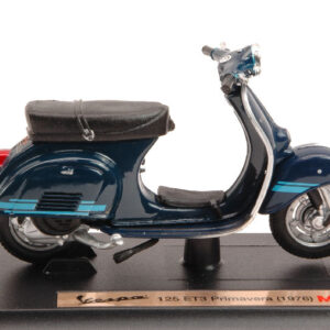 Modellino moto scala 1:18 Maisto VESPA 125 ET3 PRIMAVERA 1976 BLUE modellismo statico collezione