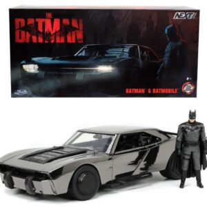 Modellino auto scala 1:24 Jada Toys  BATMAN BATMOBILE 2022 COMIC BLACKCHROME FIGURE film movie modellismo