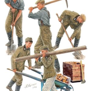 Modellino soldati model kit modellismo diorami Miniart  GERMAN SOLDIERS AT WORK KIT 1:35 modellismo statico collezione