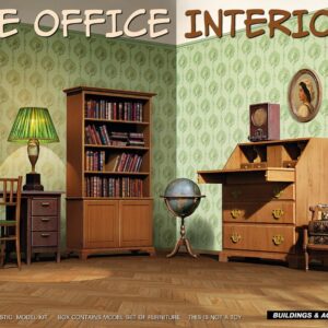 Modellino diorami modellismo kit di montaggio Miniart  HOME OFFICE INTERIOR KIT 1:35 modellismo statico collezione