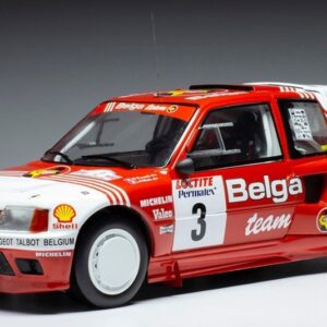 Modellino auto rally scala 1:18 Ixo Model  PEUGEOT 205 T16 N.3 RALLY YPRES 1985 DARNICHEMAHE modellismo statico collezione