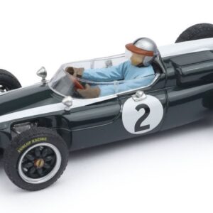 Modellino auto formula 1 F1 scala 1:43 Brumm  COOPER T53 N.2 4th GR.BRITAIN GP 1960 BRUCE MC LAREN PILOTE diecast modellismo statico