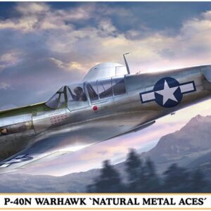 Modellino aerei da costruire combattimento model kit di montaggio Hasegawa  P-40N WARHAWK NATURAL METAL ACES KIT 1:48 modellismo statico collezione
