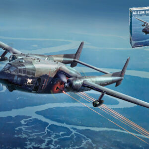 Modellino aerei da costruire combattimento model kit di montaggio Italeri AC-119K STINGER KIT 1:72 modellismo statico collezione